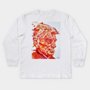 SAMUEL BECKETT watercolor portrait .2 Kids Long Sleeve T-Shirt